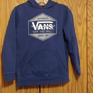 Van's navy blue hoodie with logo, M